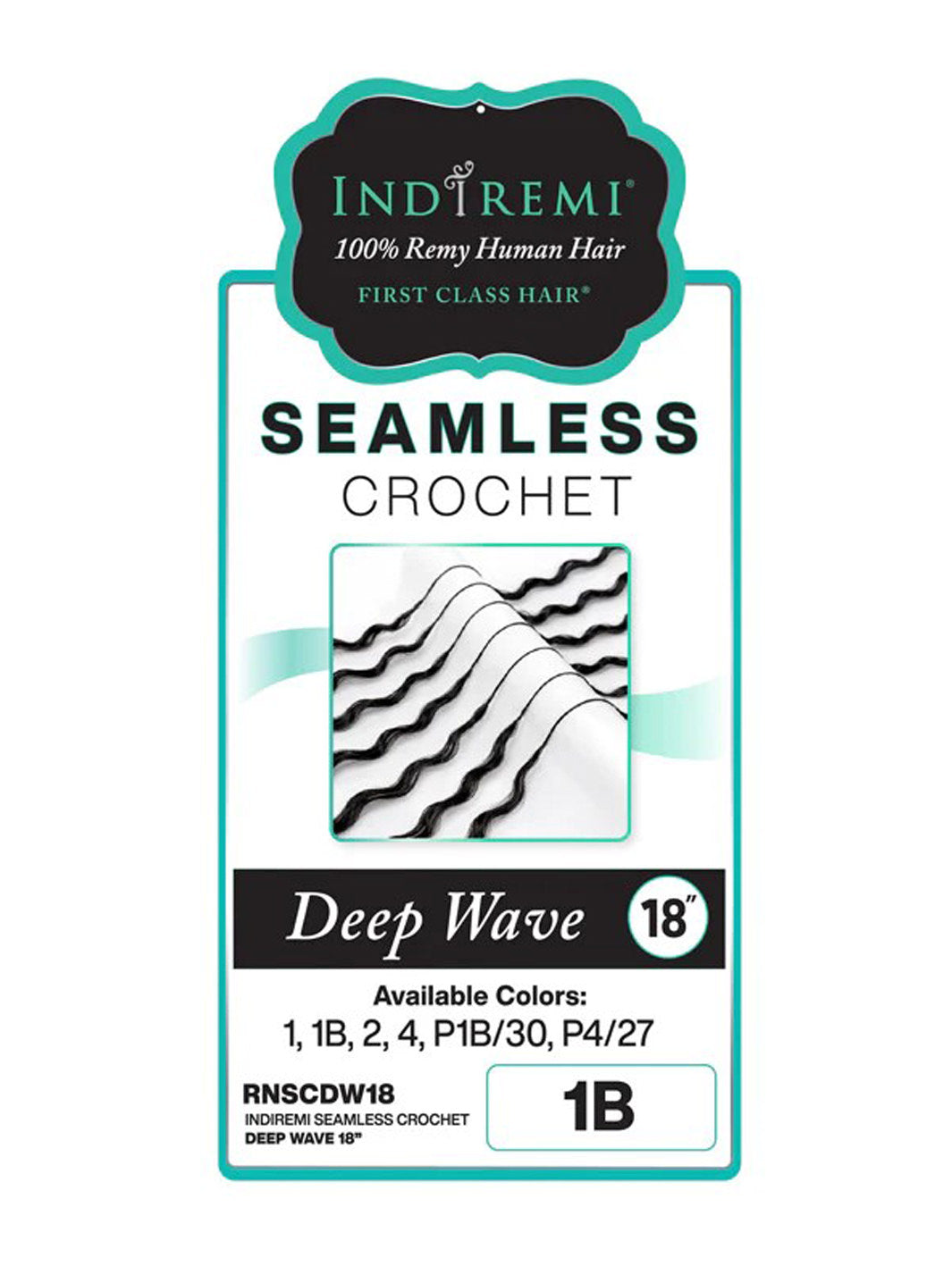 Bobbi Boss Indiremi 100% Human Hair Seamless (Miracle Knots) Crochet - Deep Wave 18"