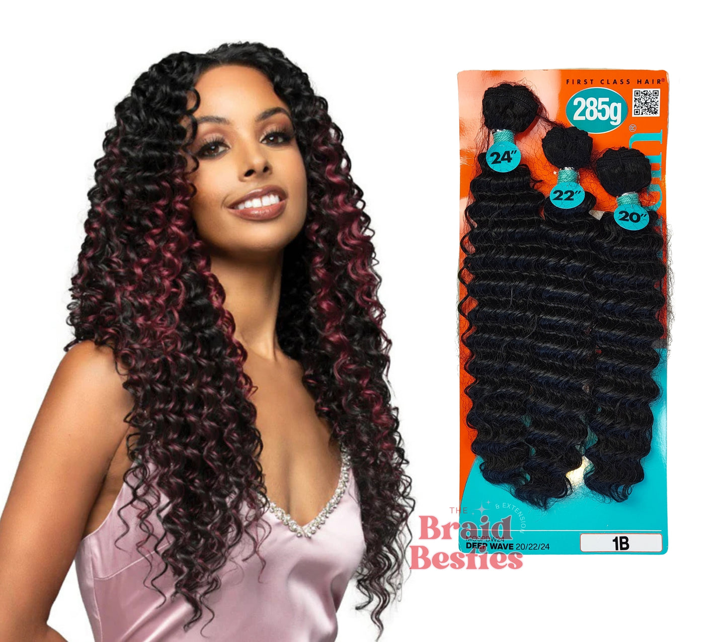 Bobbi Boss Miss Origin Core Weave One Pack 3 Bundles- Deep Wave 20/22/24"