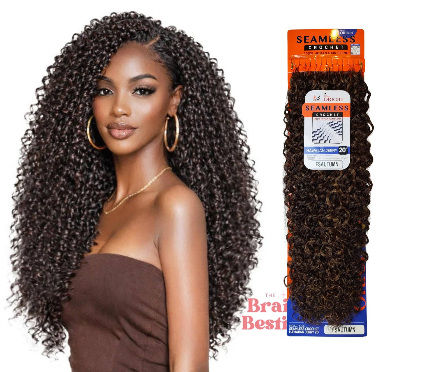 Bobbi Boss Miss Origin - Human Hair Blend (Miracle Knots) Feather Crochet - Hawaiian Jerry 20"