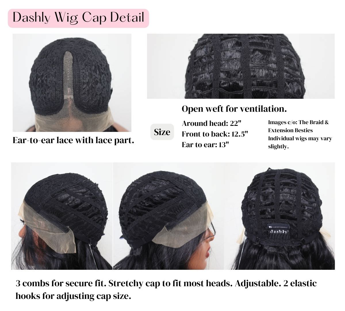 Dashly Lace Front Wig Unit 8 1: Black