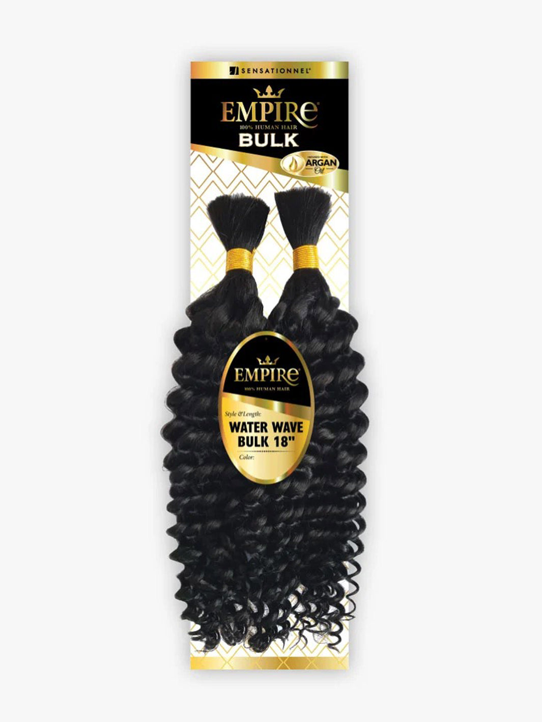 Human Hair Braids Sensationnel Empire 100% HH - Water Wave Bulk 18"