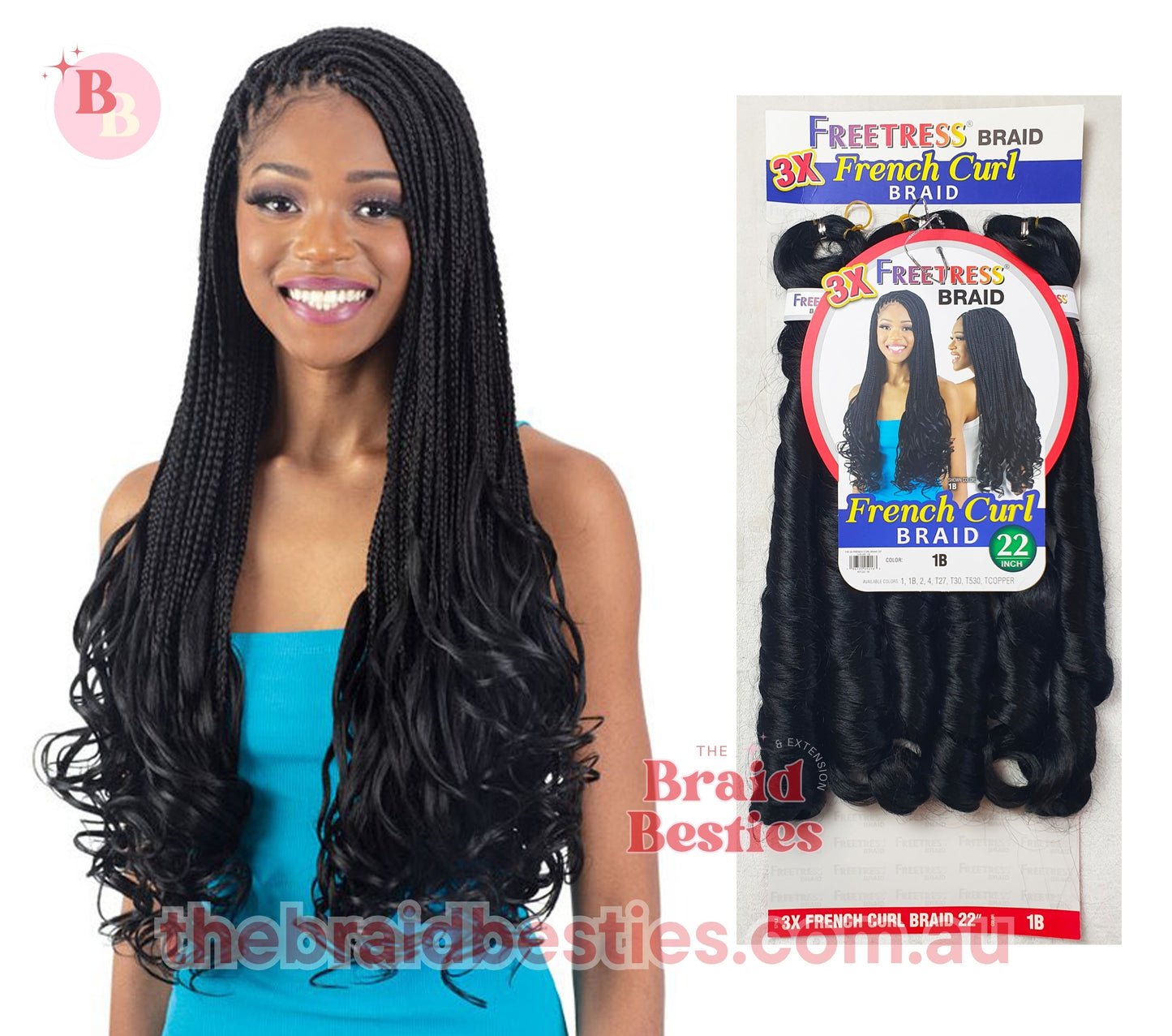 Freetress Braid 3x French Curl 22" Braid