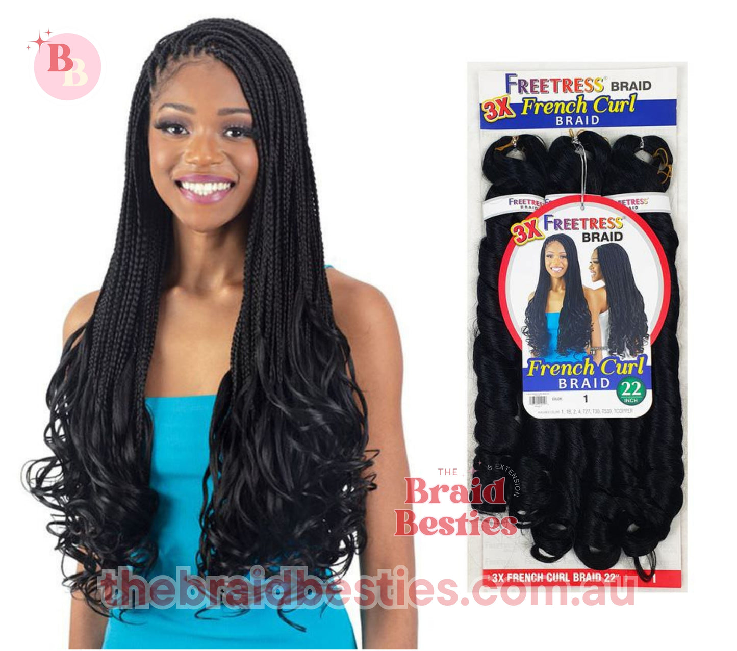 Freetress Braid 3x French Curl 22" Braid