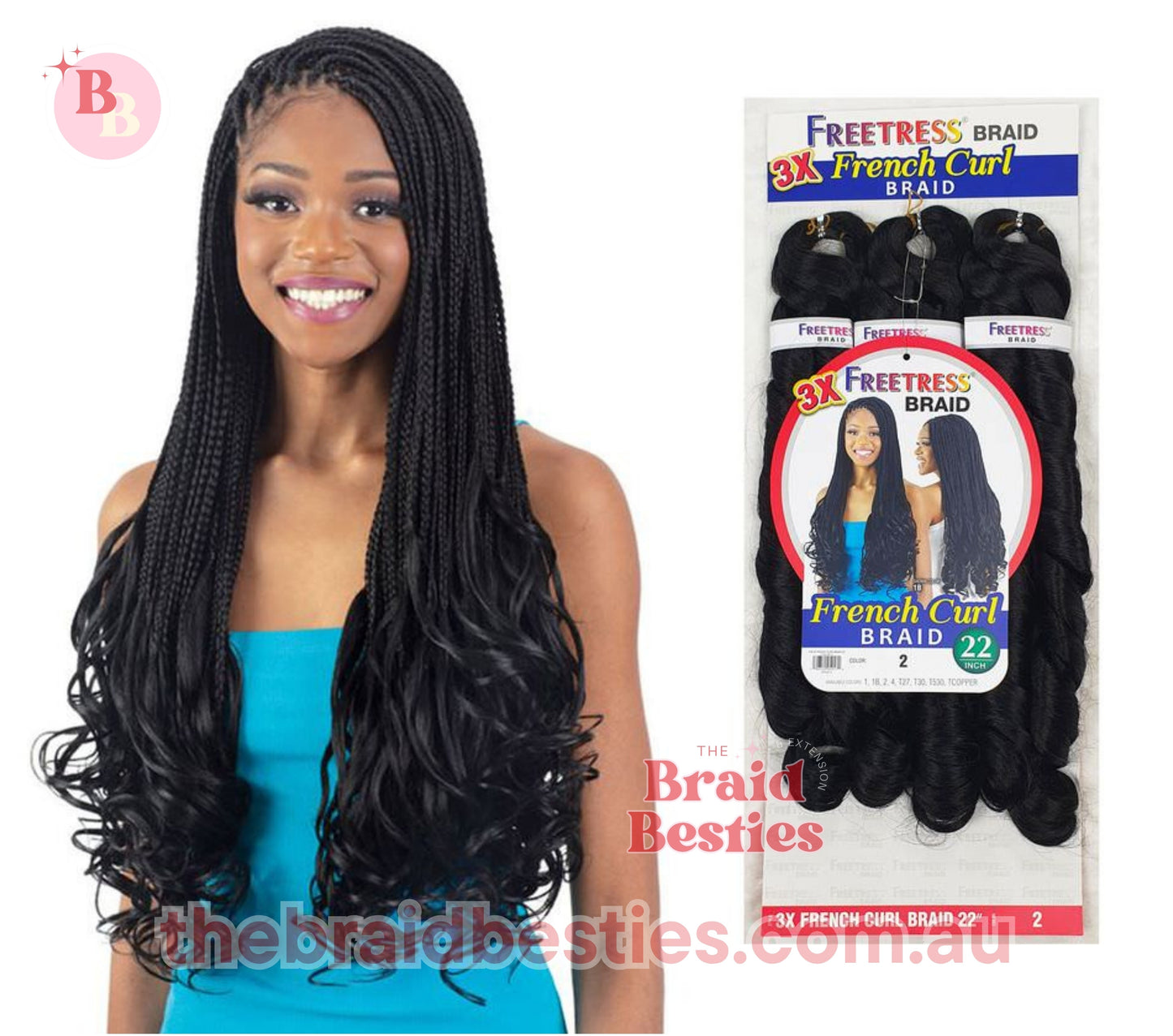Freetress Braid 3x French Curl 22" Braid