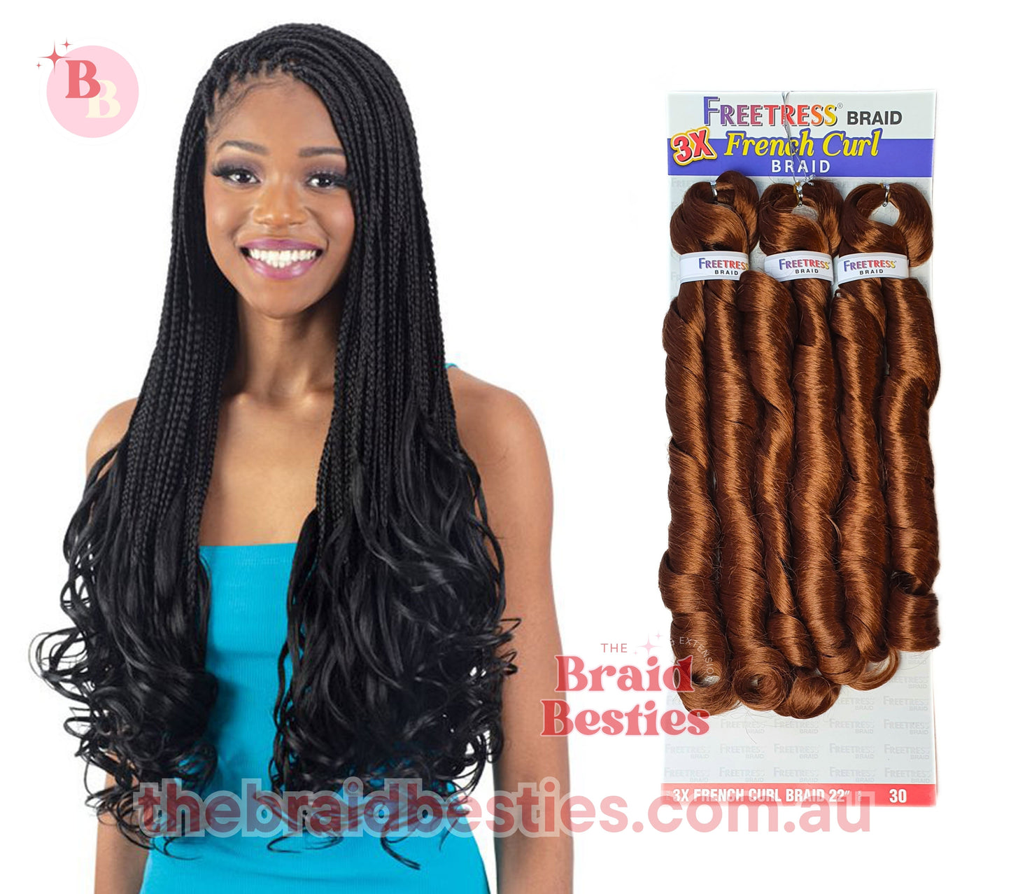 Freetress Braid 3x French Curl 22" Braid
