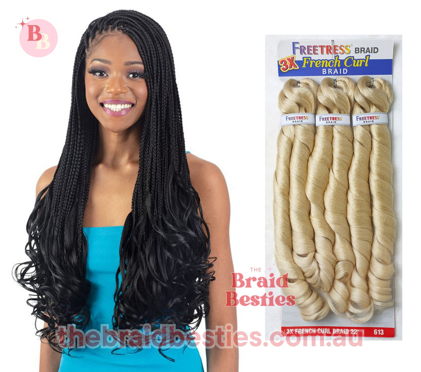Freetress Braid 3x French Curl 22" Braid