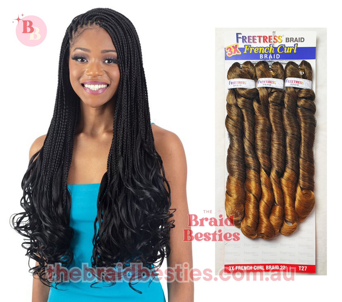 Freetress Braid 3x French Curl 22" Braid