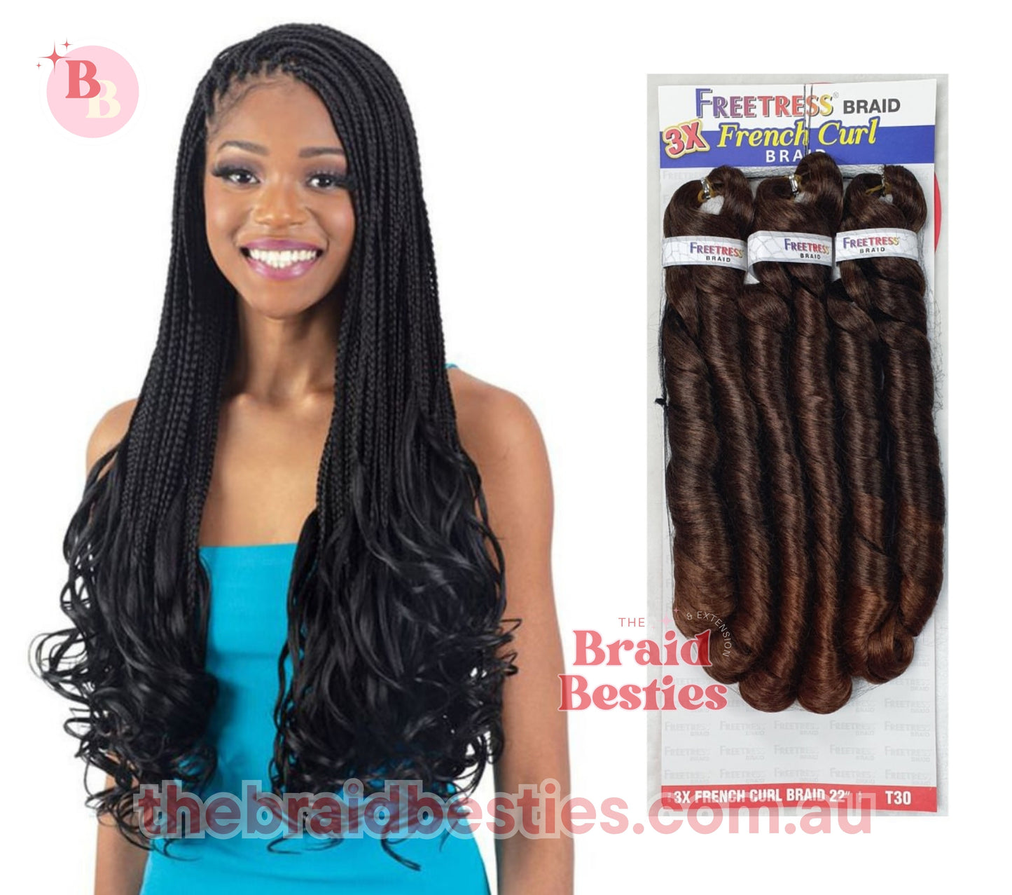 Freetress Braid 3x French Curl 22" Braid