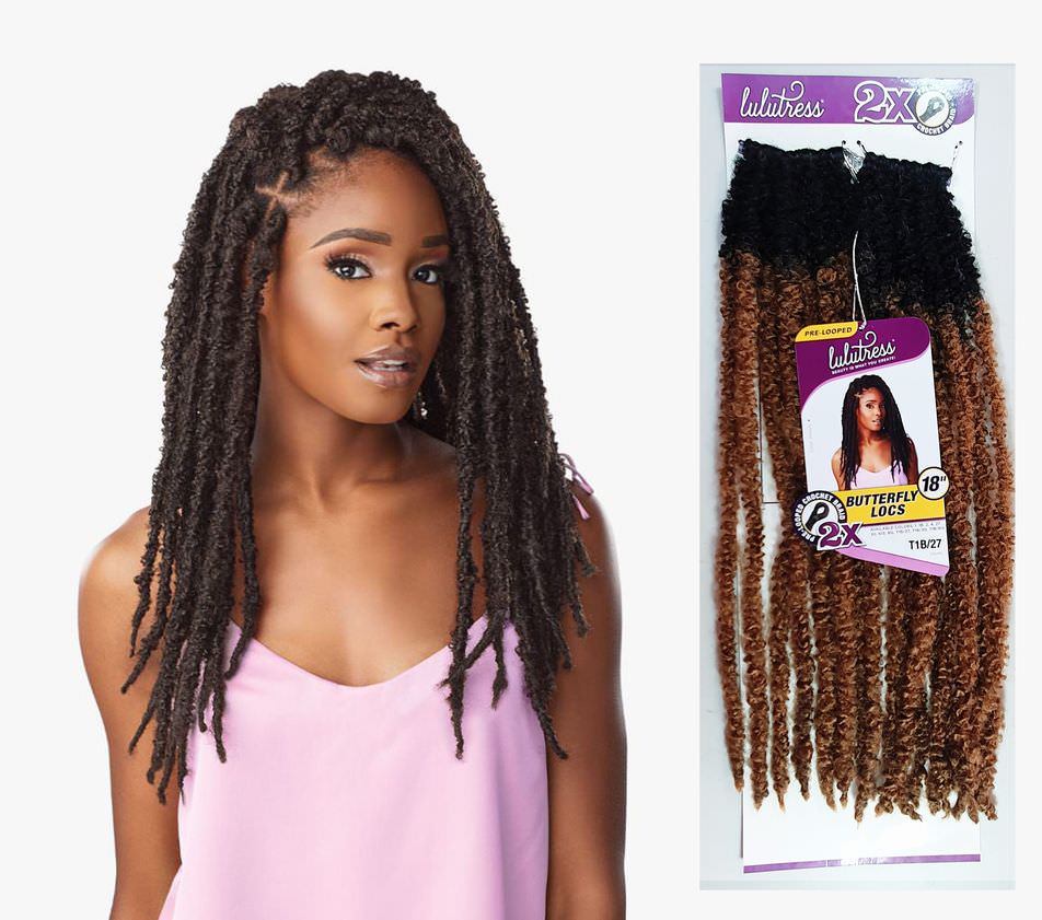 2 x Lulutress Butterfly Locs 18"