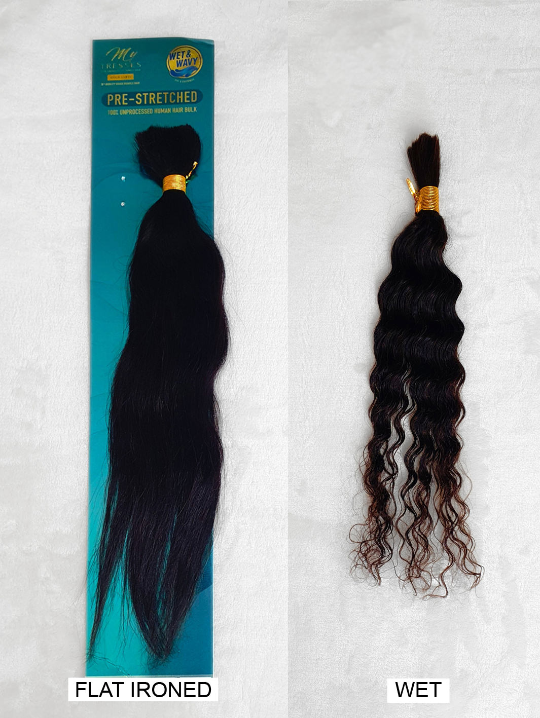 Human Hair Braids My Tresses Gold Label Unprocessed 100% HH- Wet N Wavy Splash Deep Bulk 18"
