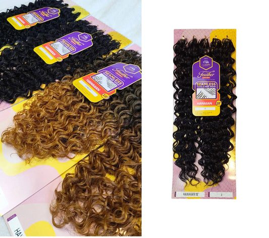 Outre Purple Pack Human Hair Blend (Miracle Knots) Feather Crochet - Hawaiian 18"