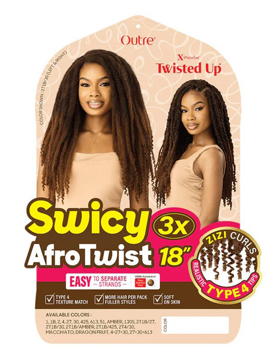 Outre Swicy Afro Twist 18" - Marley Crochet Braid - 3 x Bundles