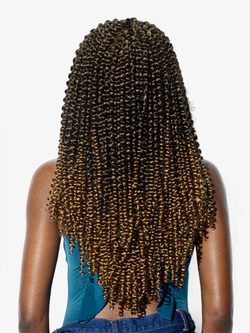 3 x RUWA Water Wave 18" Crochet Braid model back