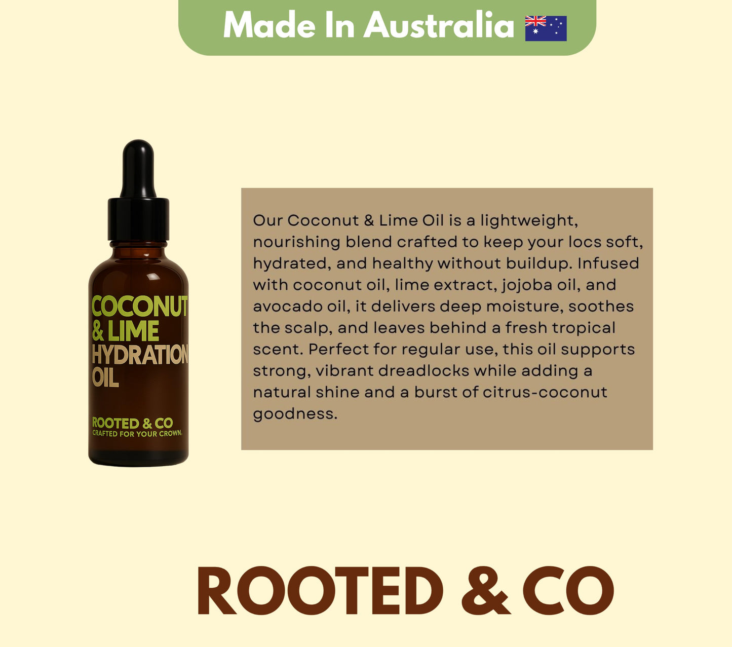 Rooted&Co Coconut & Lime Hydration Oil (50 ml)