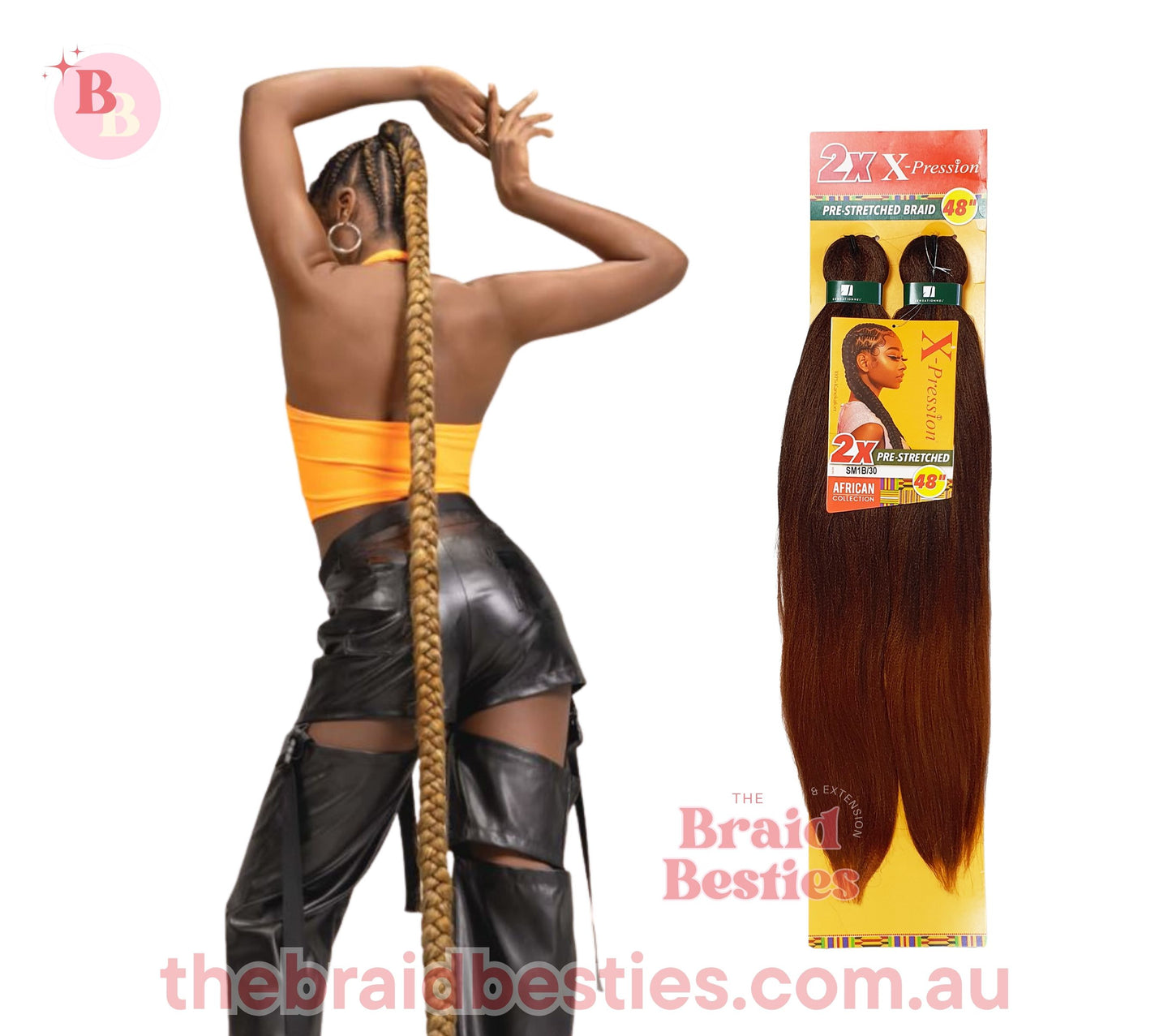 2 x X-Pression Pre-Stretched Braid 48"