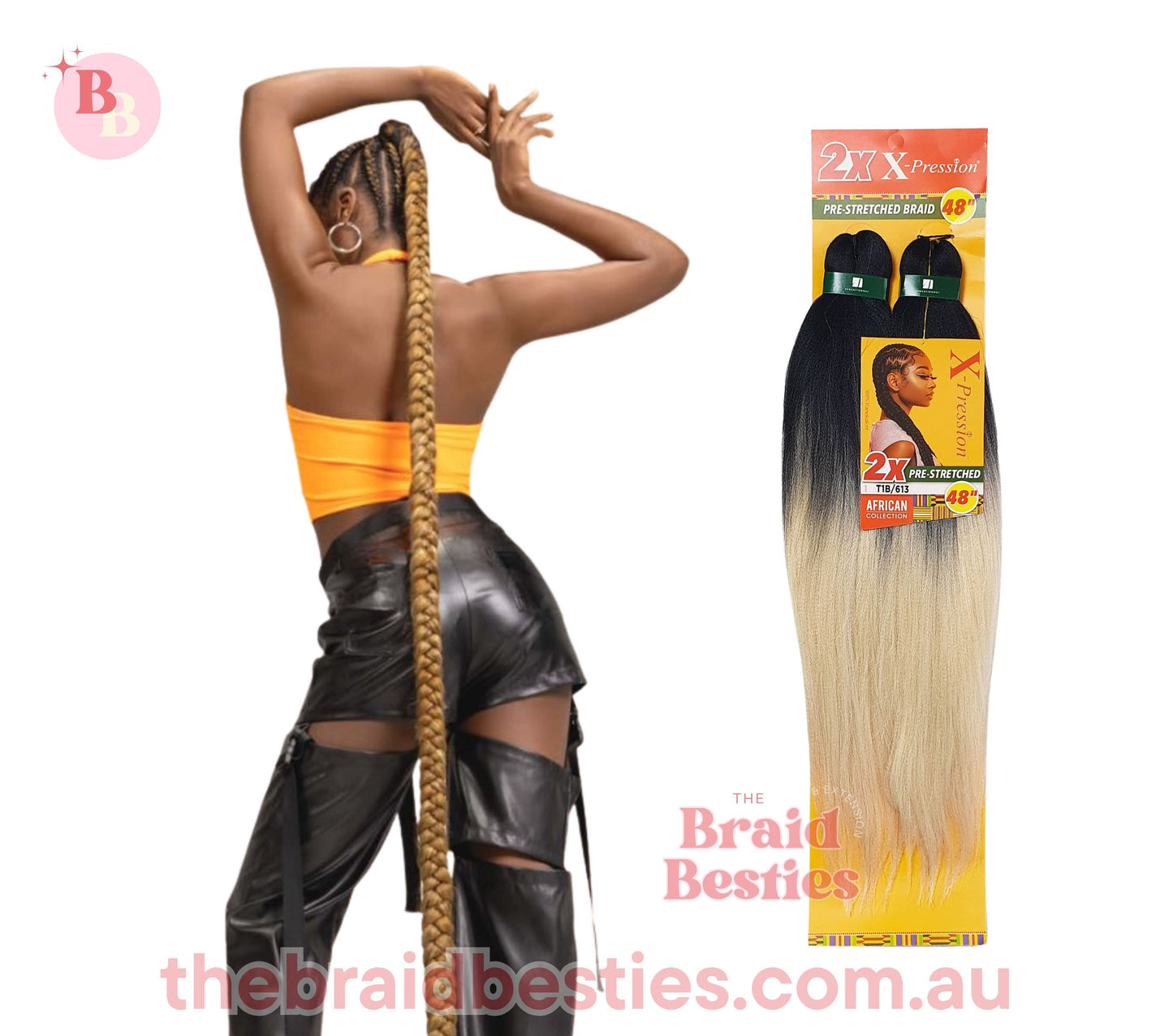 2 x X-Pression Pre-Stretched Braid 48"