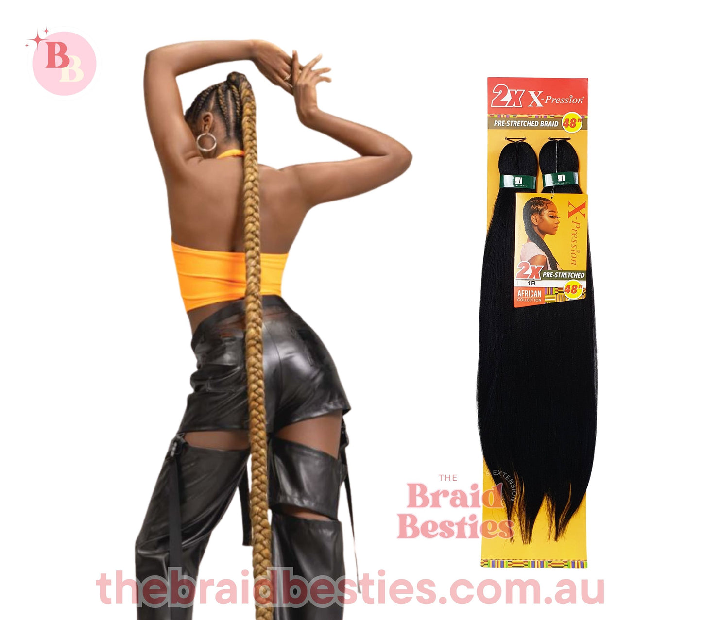 2 x X-Pression Pre-Stretched Braid 48"