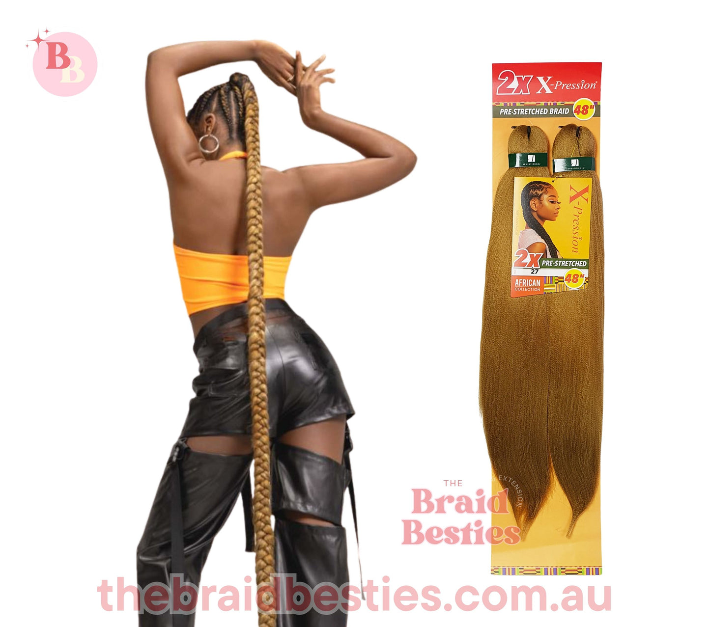 2 x X-Pression Pre-Stretched Braid 48"