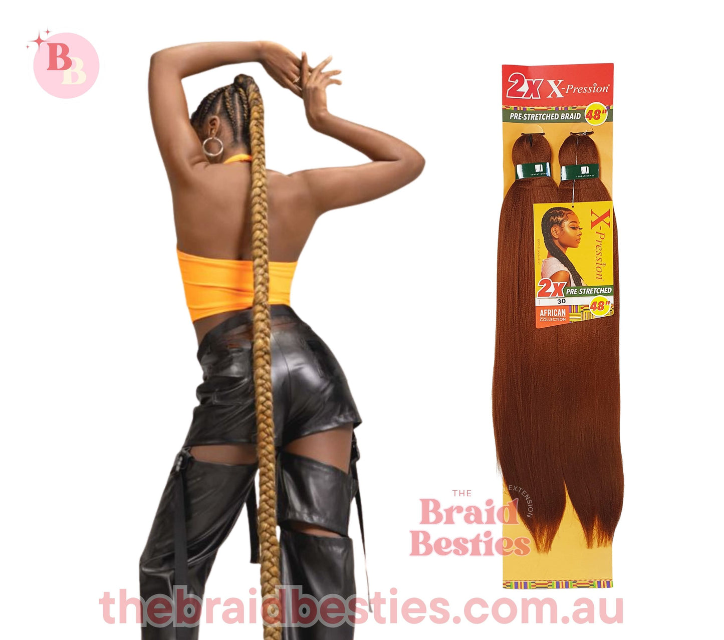 2 x X-Pression Pre-Stretched Braid 48"