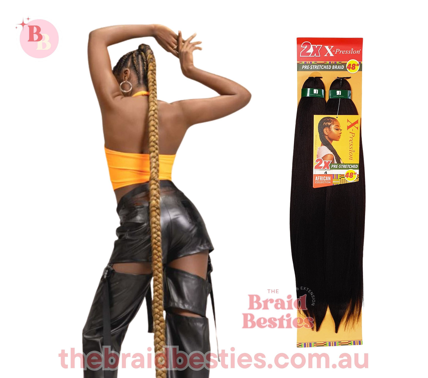 2 x X-Pression Pre-Stretched Braid 48"