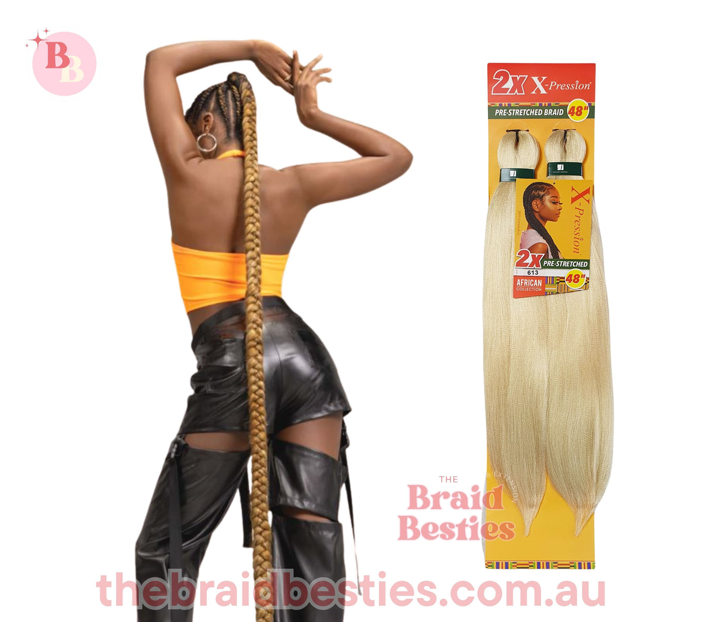 2 x X-Pression Pre-Stretched Braid 48"