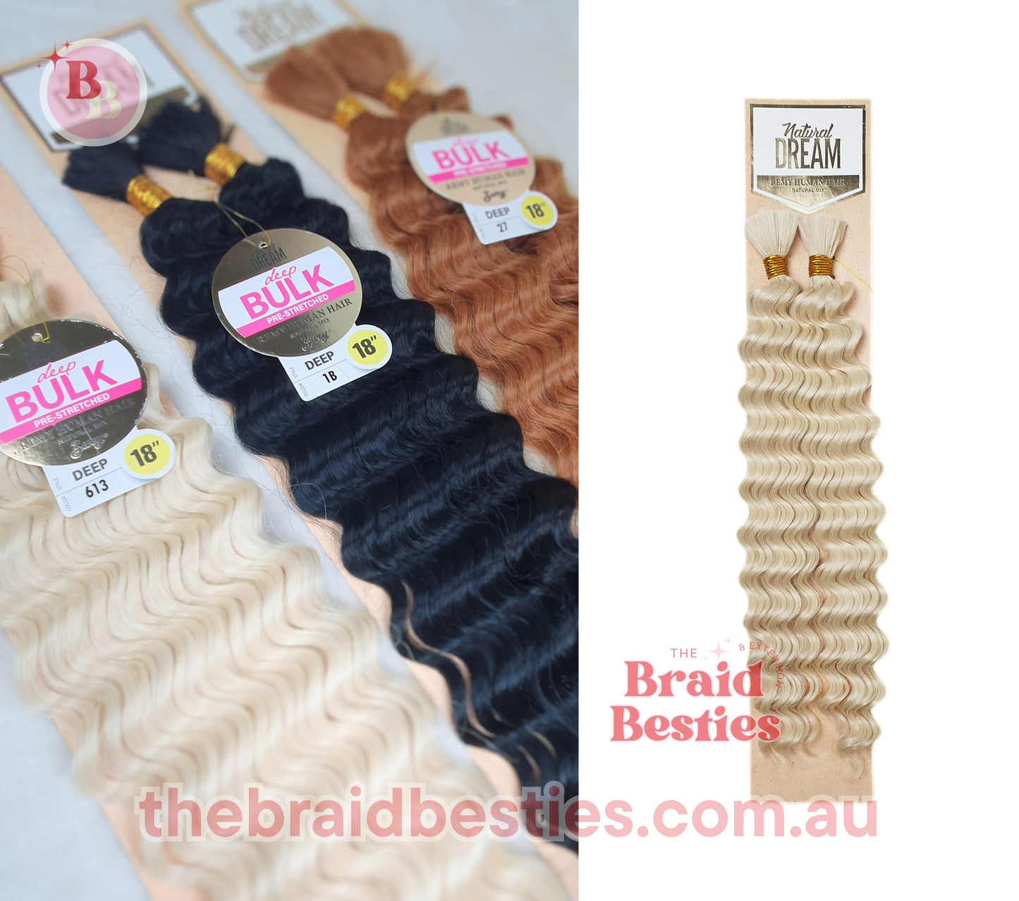 Human Hair Blend Braids Zury Natural Dream- Deep Bulk 18"