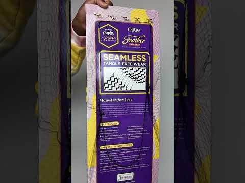 Outre Purple Pack Human Hair Blend (Miracle Knots) Feather Crochet - Hawaiian 18" Unboxing Video