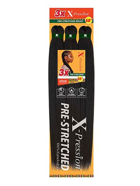 3 x X-Pression Pre-Stretched Braid 58"