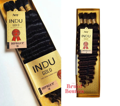 Amy Indu Gold - 100% Human Hair Braid - Deep Bulk 18" - 4 Bundles