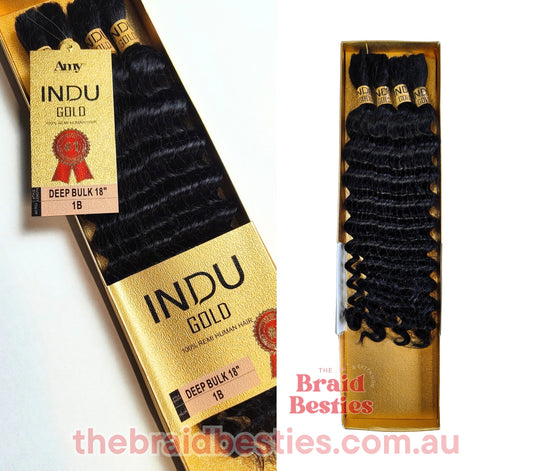 Human Hair Braids Amy Indu Gold 100% Remi HH - Deep Bulk 18"