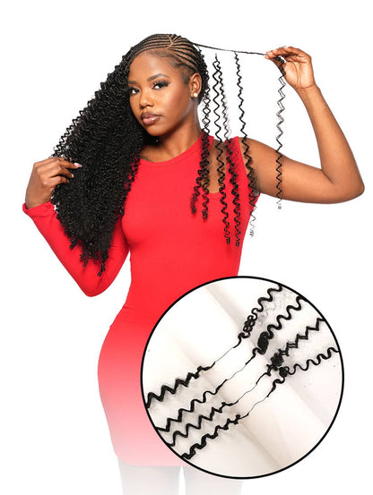 Bijoux - Human Hair Blend (Miracle Knots) Feather Crochet - Dominican Pixie Burmese 4A - 18"