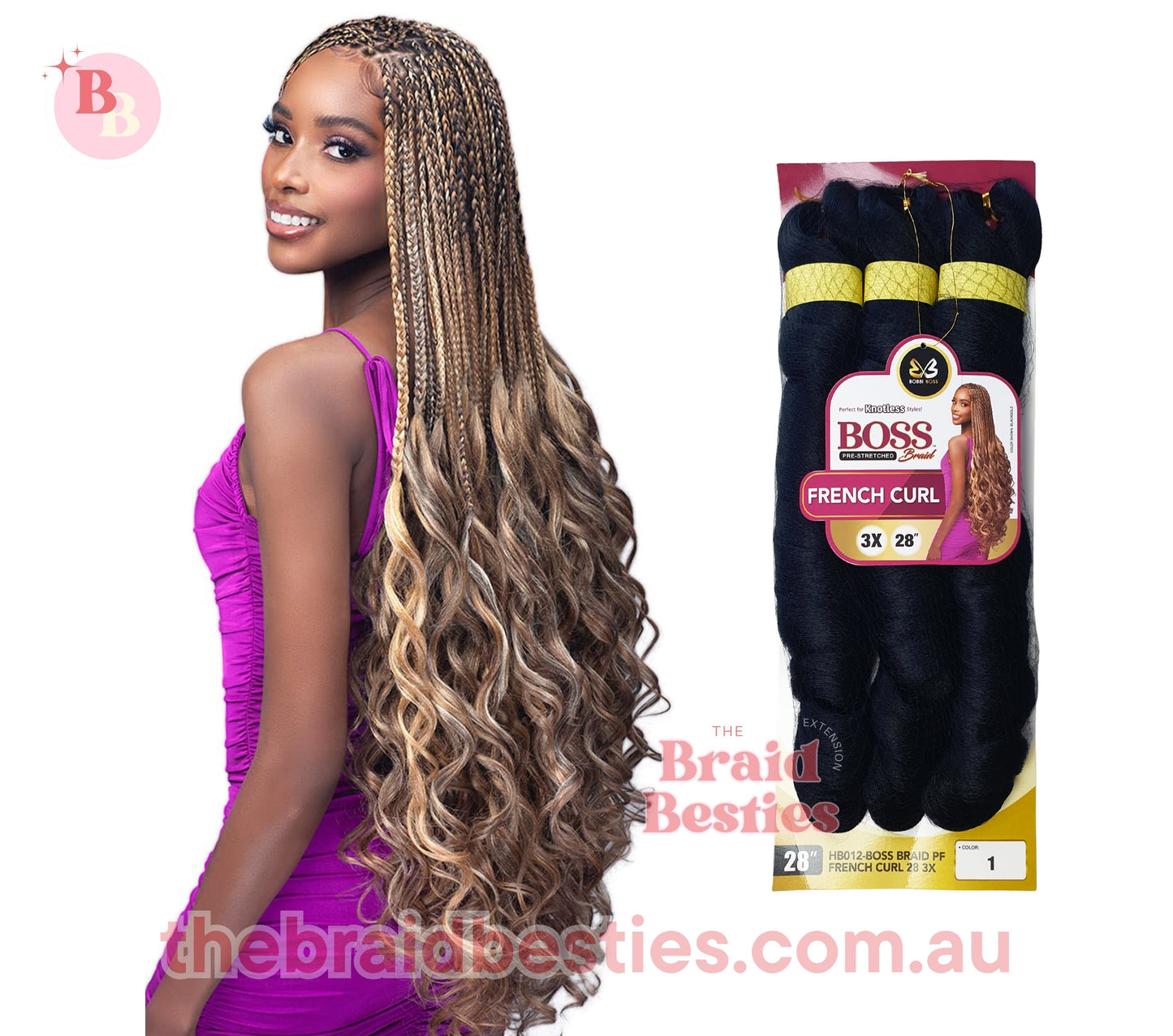 Boss Braid 3x French Curl 28"