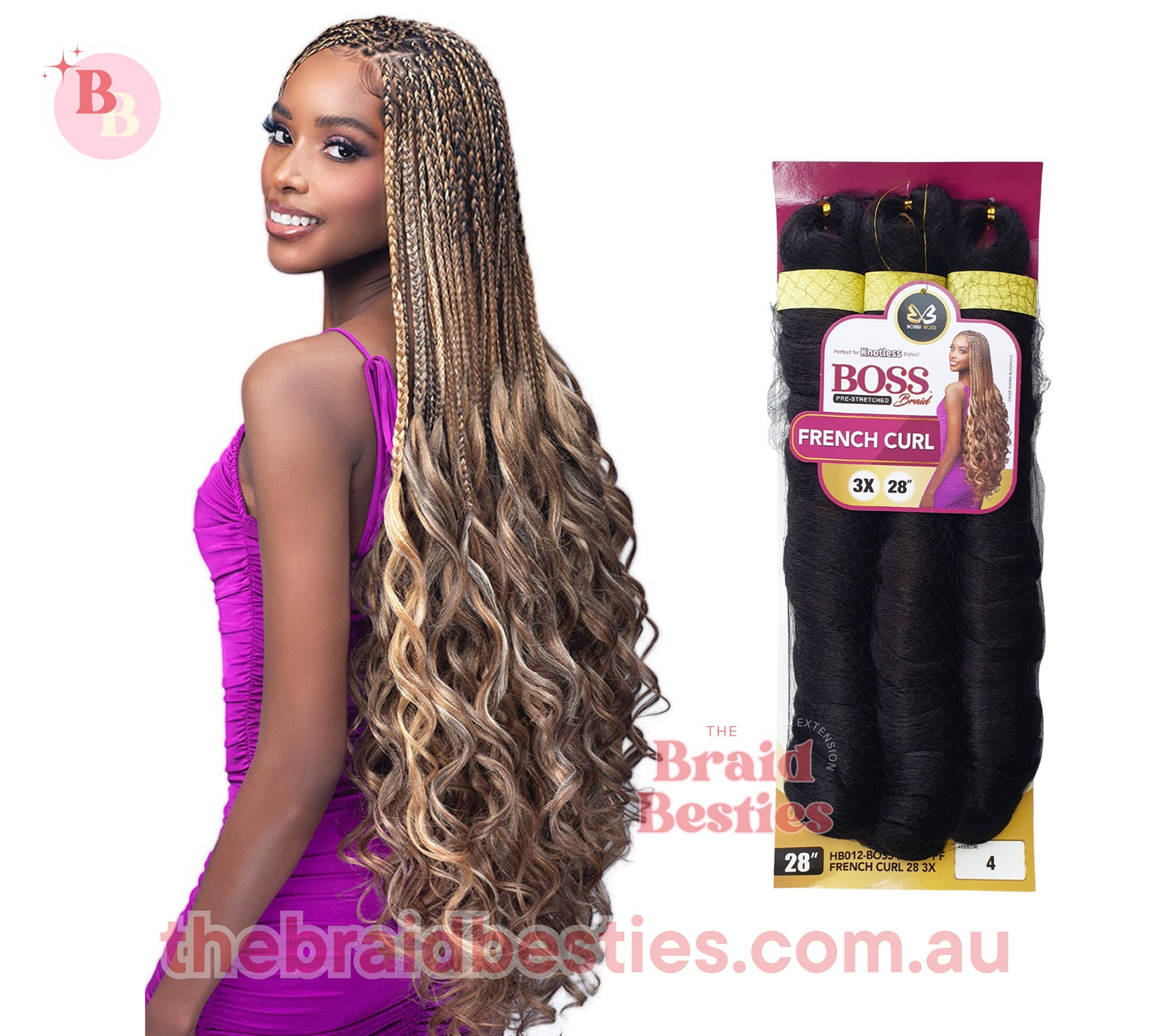 Boss Braid 3x French Curl 28"
