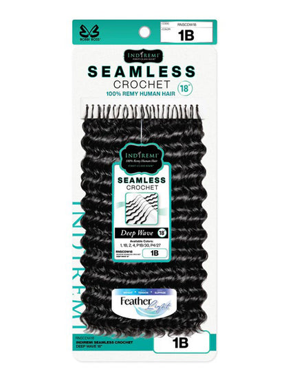 Bobbi Boss Indiremi 100% Human Hair Seamless (Miracle Knots) Crochet - Deep Wave 18"