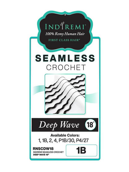 Bobbi Boss Indiremi 100% Human Hair Seamless (Miracle Knots) Crochet - Deep Wave 18"