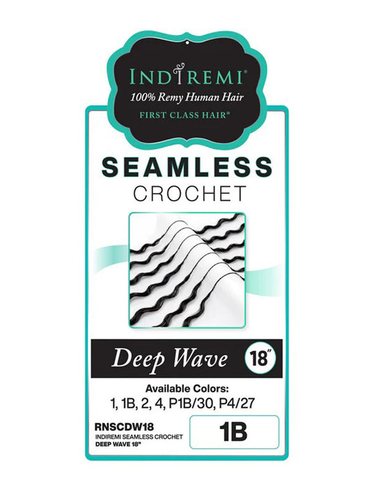 Bobbi Boss Indiremi 100% Human Hair Seamless (Miracle Knots) Crochet - Deep Wave 18"