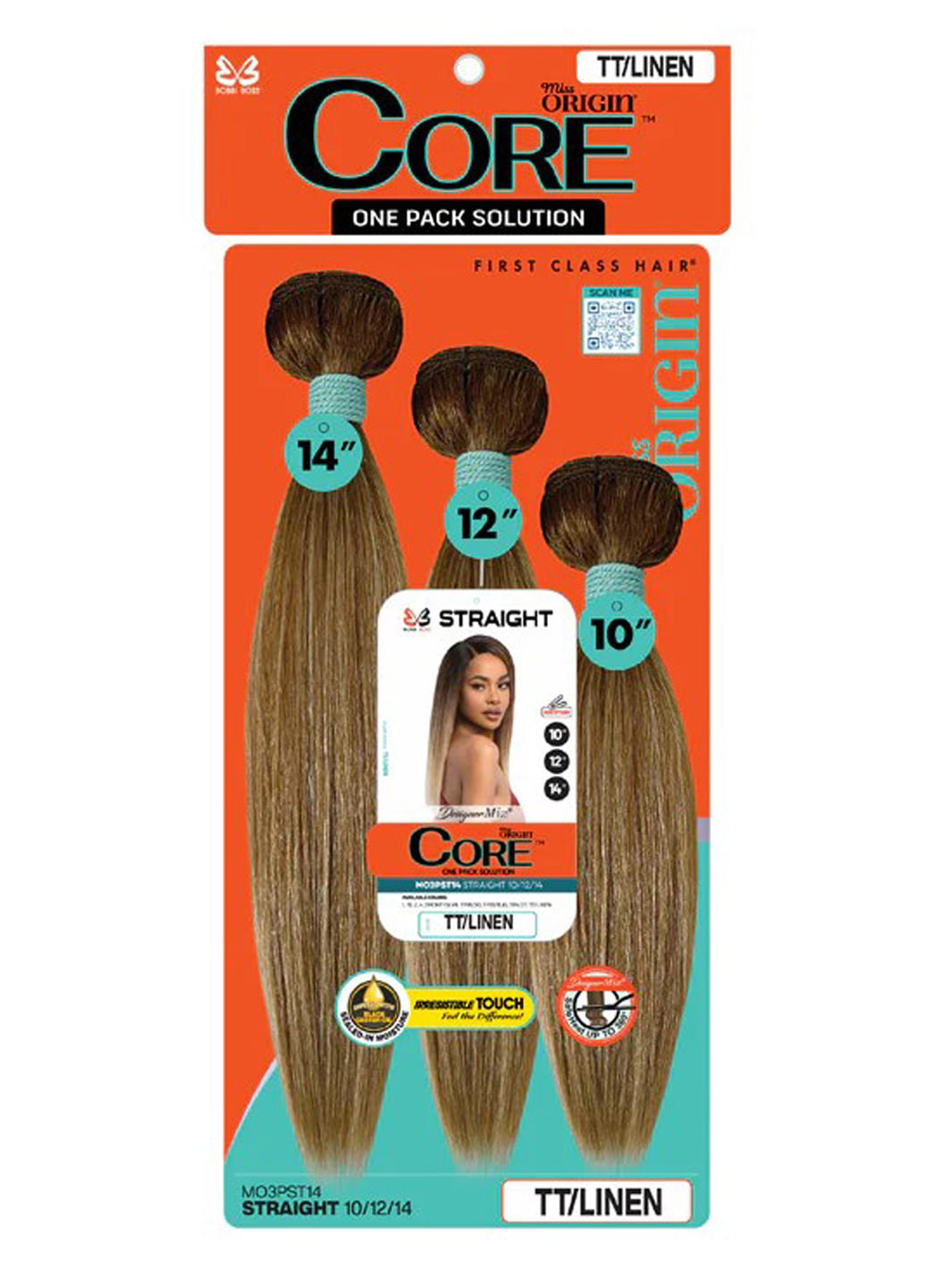 Bobbi Boss Miss Origin Core Weave One Pack 3 Bundles- Straight 10/12/14"
