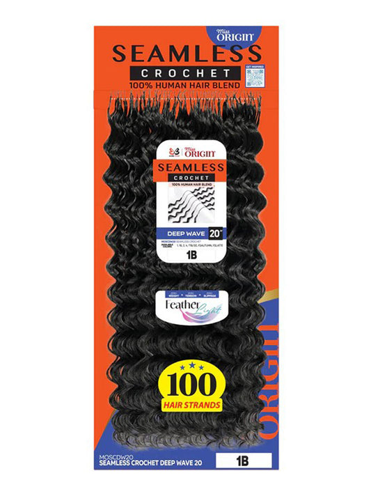 Bobbi Boss Miss Origin - Human Hair Blend (Miracle Knots) Feather Crochet - Deep Wave 20" Main Product Image