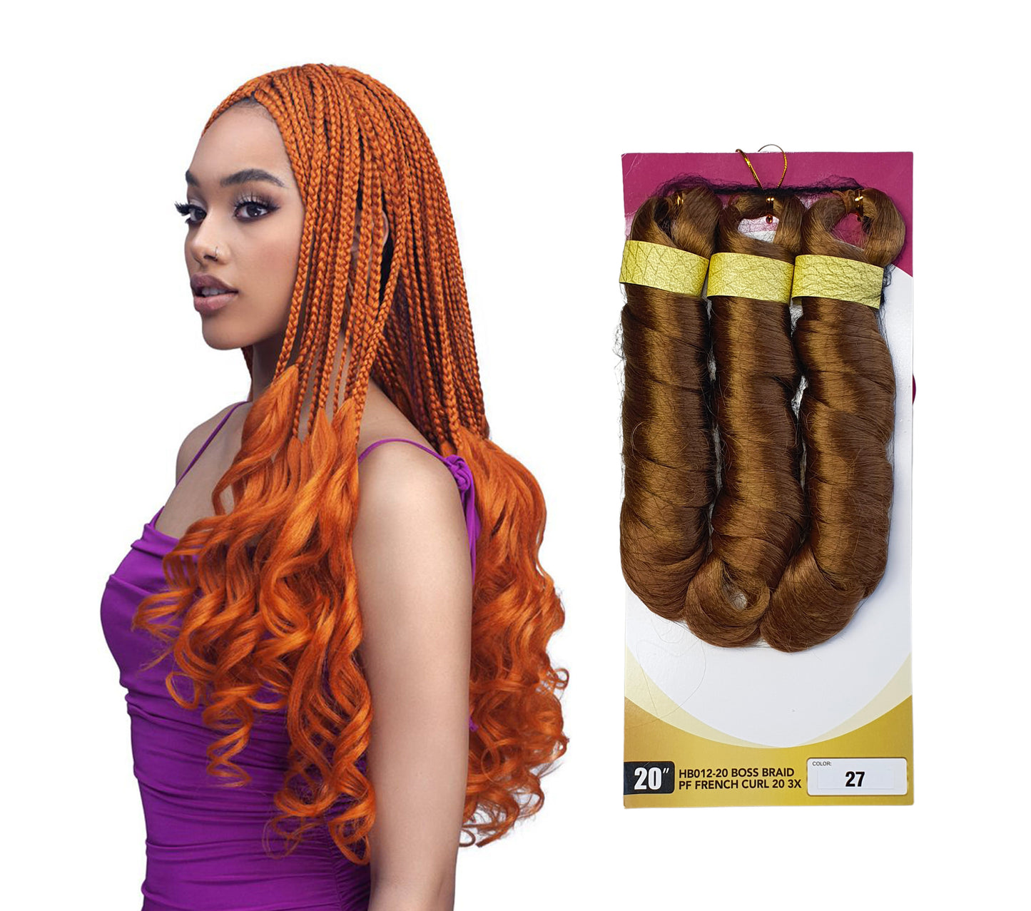 Boss Braid 3x French Curl 20"