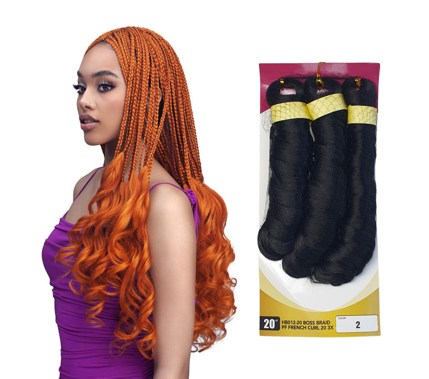 Boss Braid 3x French Curl 20"
