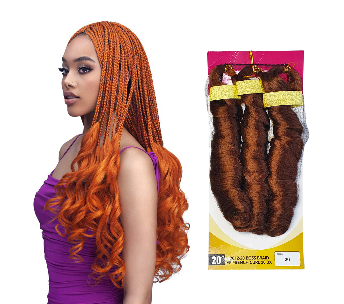 Boss Braid 3x French Curl 20"