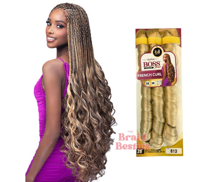 Boss Braid 3x French Curl 28" Colour 613: LIGHT BLONDE