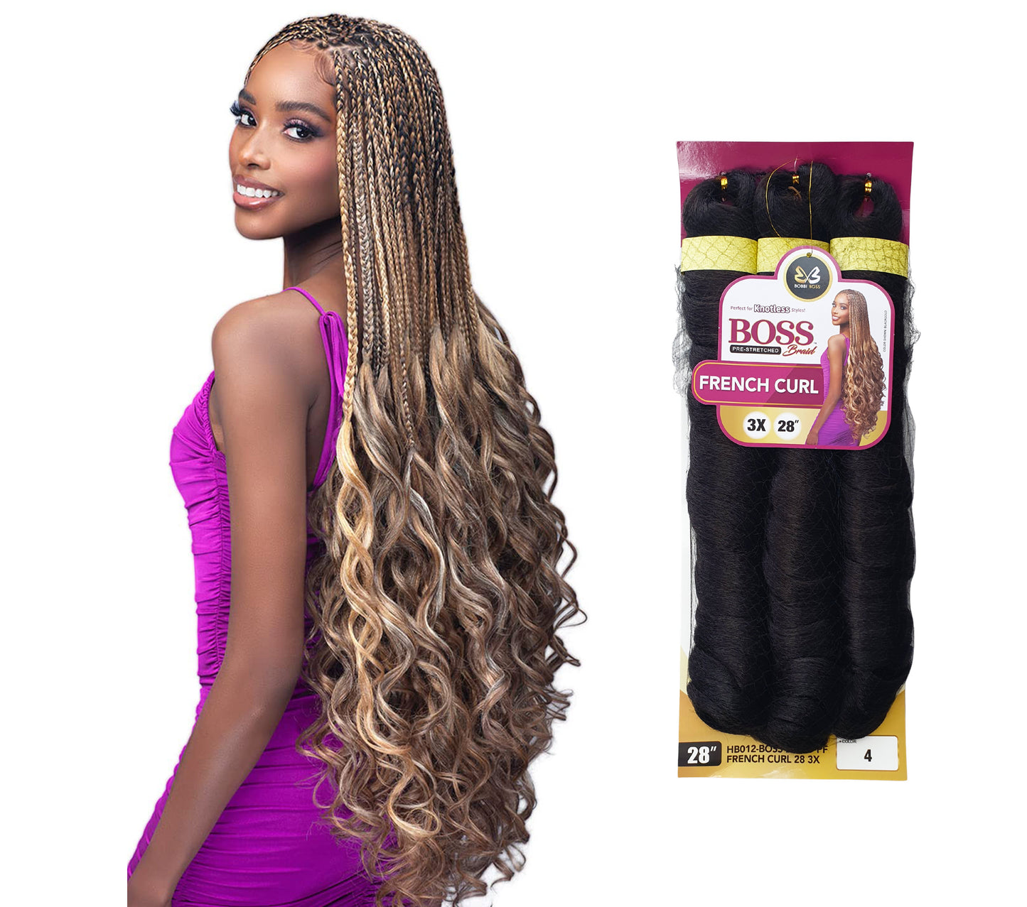 Boss Braid 3x French Curl 28"