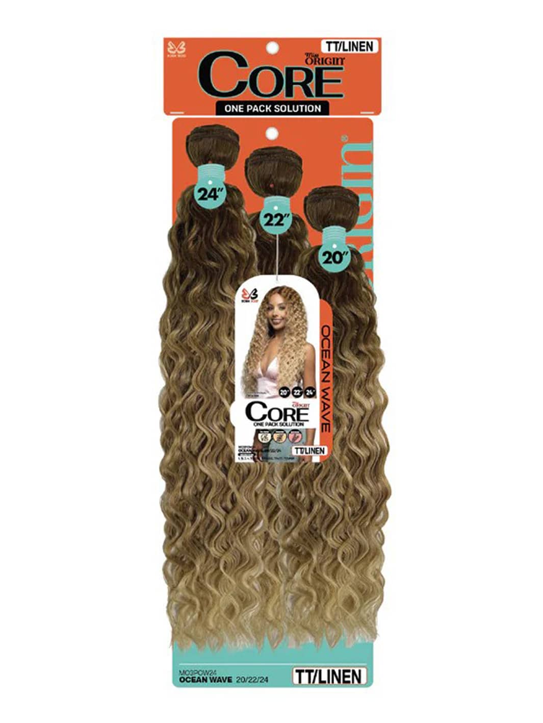 Bobbi Boss Miss Origin Core Weave One Pack 3 Bundles - Ocean Wave 20/22/24"