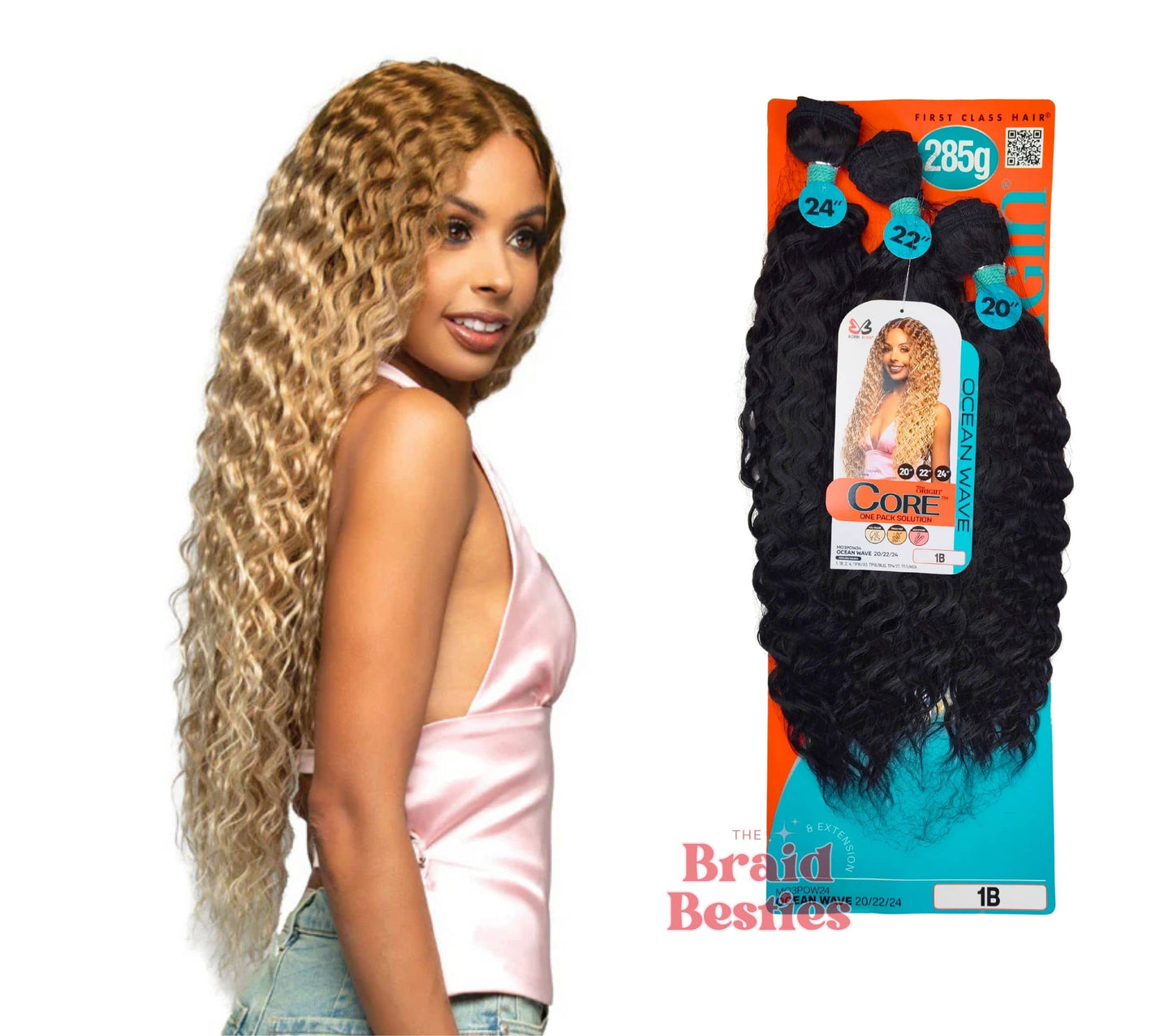 Bobbi Boss Miss Origin Core Weave One Pack 3 Bundles - Ocean Wave 20/22/24"