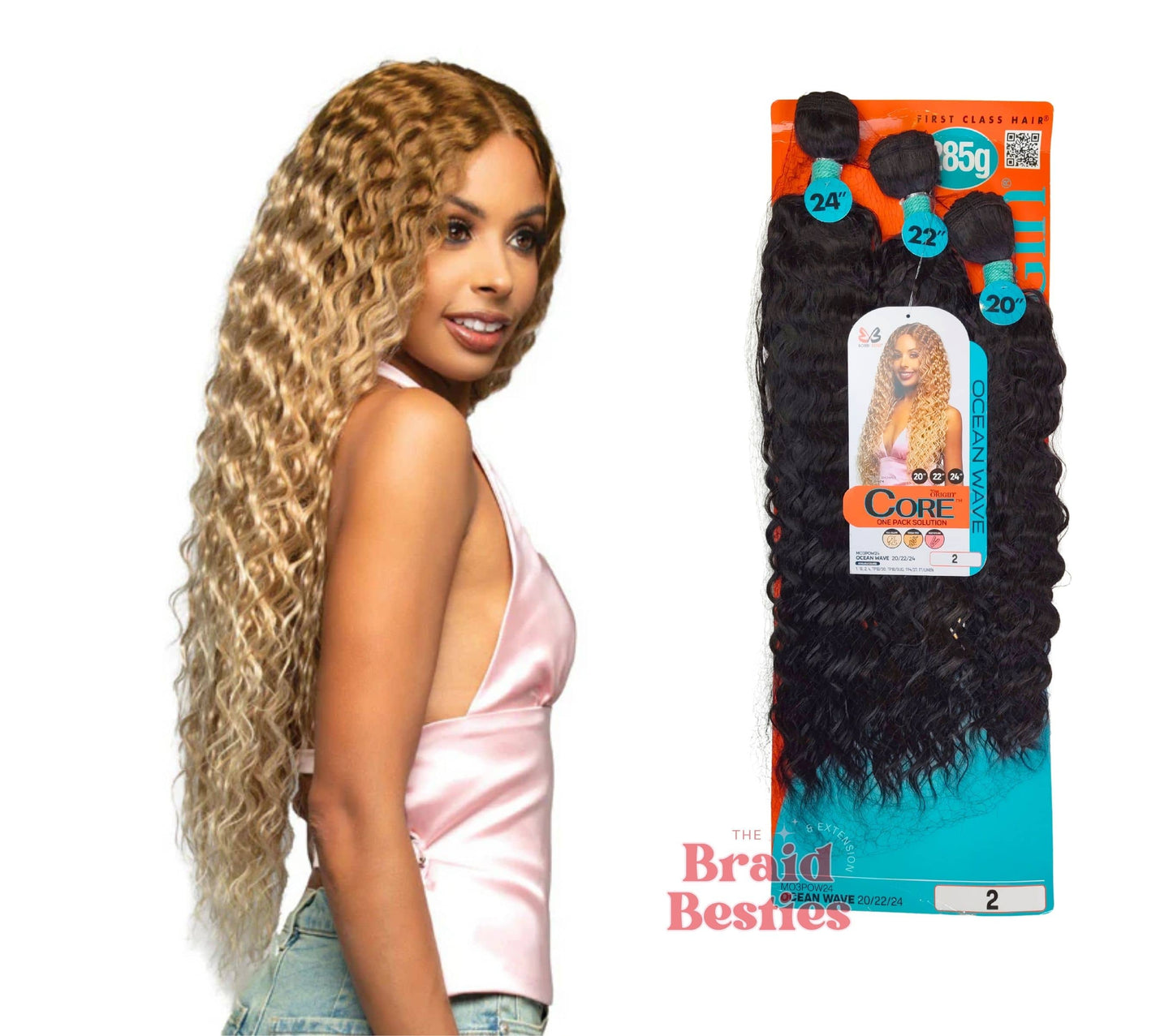 Bobbi Boss Miss Origin Core Weave One Pack 3 Bundles - Ocean Wave 20/22/24"