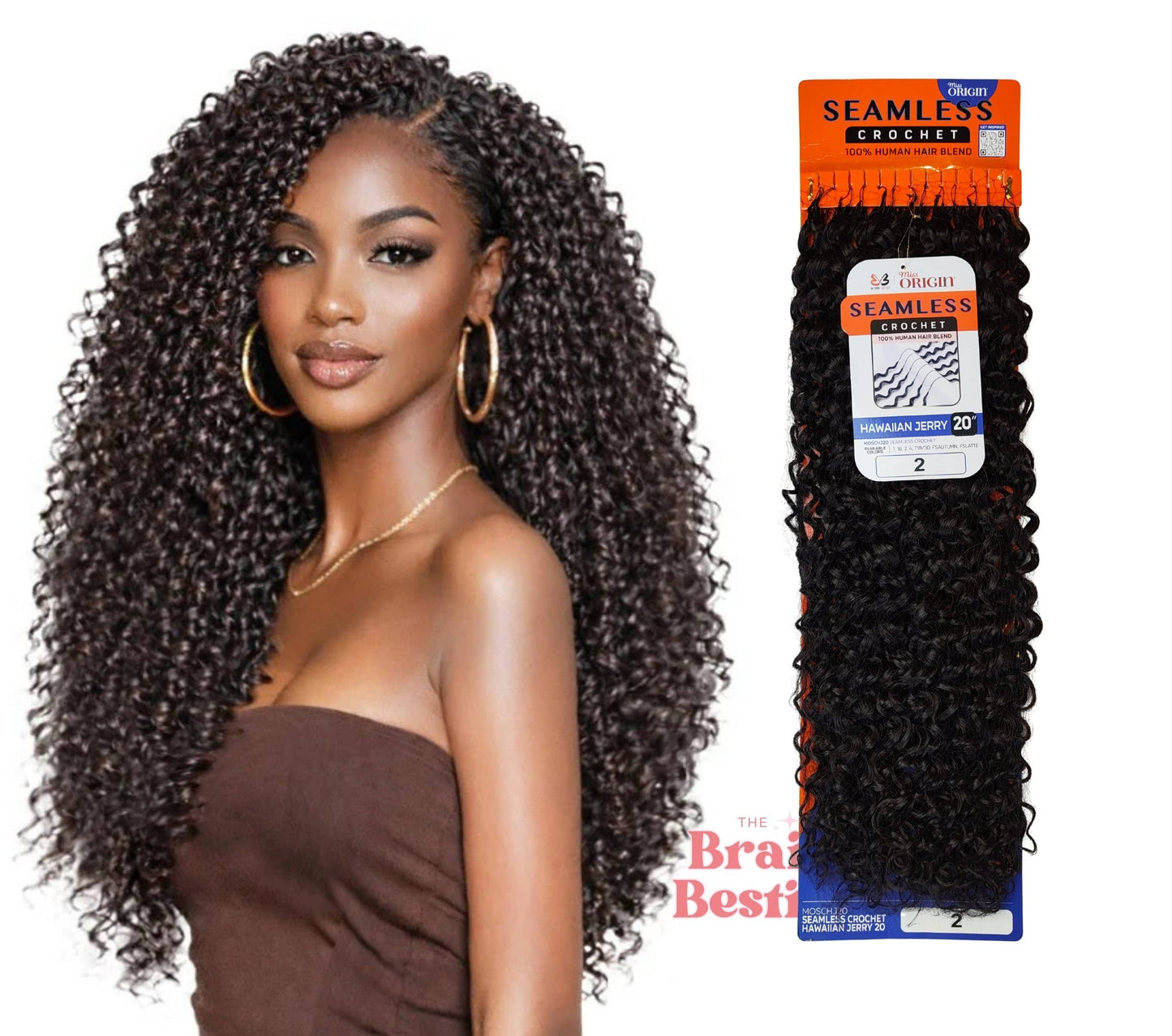 Bobbi Boss Miss Origin - Human Hair Blend (Miracle Knots) Feather Crochet - Hawaiian Jerry 20"