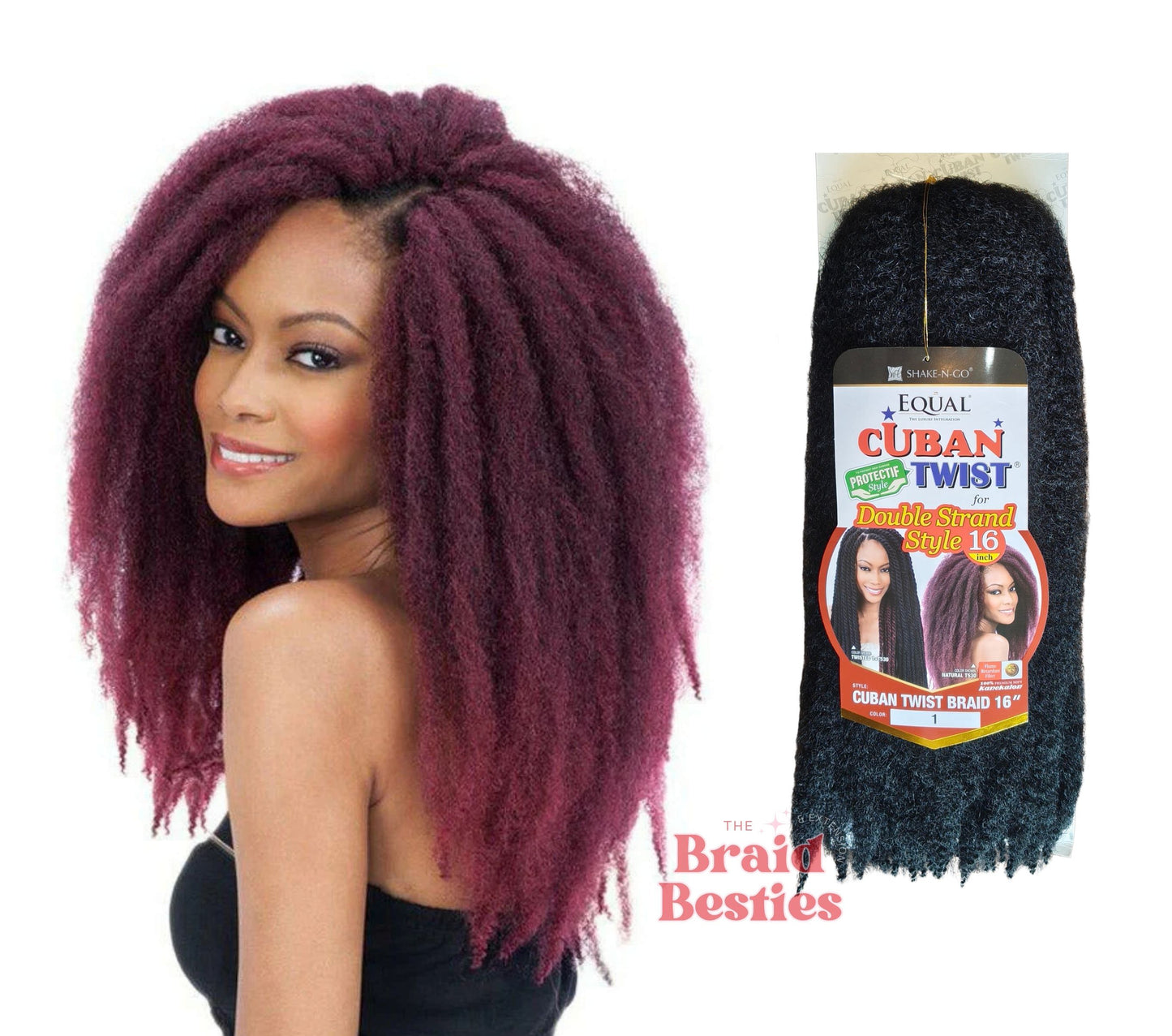 Freetress Equal Cuban Twist 16"- Marley Crochet Braid