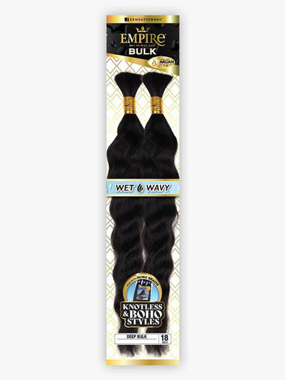 Human Hair Braids Sensationnel Empire 100% HH - Wet & Wavy Deep Bulk 18"
