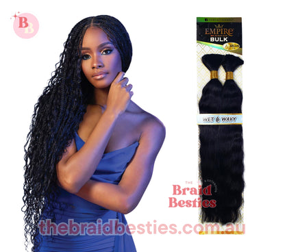 Human Hair Braids Sensationnel Empire 100% HH - Wet & Wavy Deep Bulk 18"